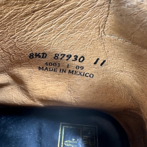 Frye Black Leather Lace Up Boots Men's Size 8 1/2 D - Picture 15 of 16